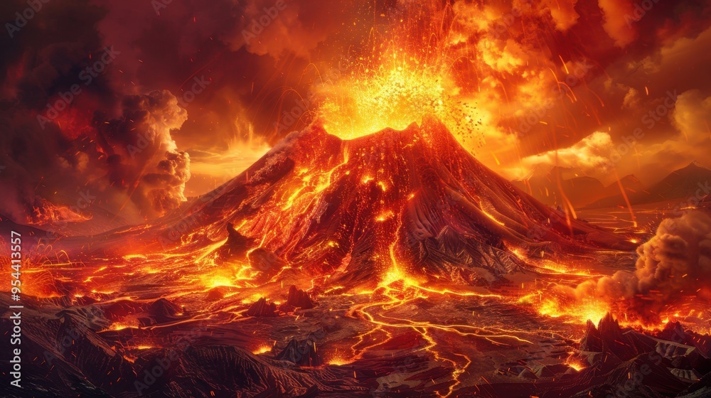 Volcanic Eruption: The sudden and explosive release of magma, ash, and ...