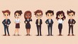 © 熙妍 杨 - Stunning Cartoon Characters and Business People Elements: A Dynamic and Colorful Visual Ensemble. Showcasing Creativity and Professionalism.