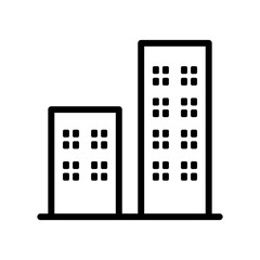 Building icon in thin line style vector illustration graphic design