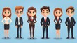 © 熙妍 杨 - Stunning Cartoon Characters and Business People Elements: A Dynamic and Colorful Visual Ensemble. Showcasing Creativity and Professionalism.