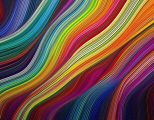 Poster - colorful diagonal lines geometric background