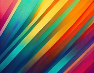 Poster - colorful diagonal lines geometric background