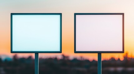 blank sign sunset.