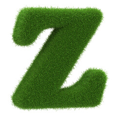 Poster - Grass Letter Z - 3D Font Grass Alphabet