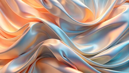 Fototapete - Modern abstract background with flowing, organic shapes in a soothing color palette, evoking a sense of calm and relaxation. Abstract wavy patterns in warm colors create soothing and modern aesthetic.
