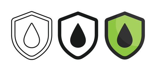 Wall Mural - green shield with a shield