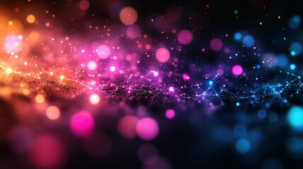 Poster - Abstract Glow with Networked Lights and Bokeh