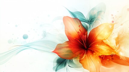 Wall Mural - a flower with a lot of leaves