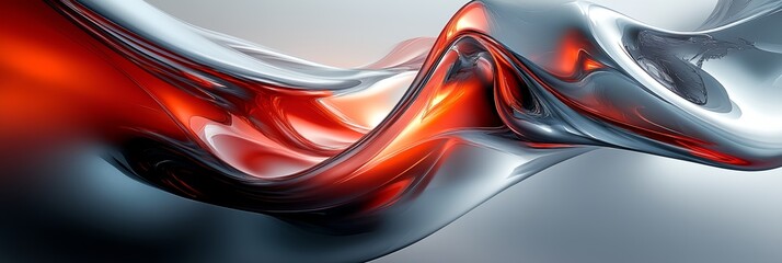 Canvas Print - a red and white abstract design