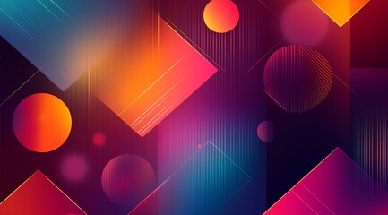 Poster - a colorful background with a lot of different shapes and colors on it