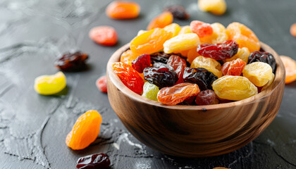 Poster - bowl filled with a variety of dried fruits