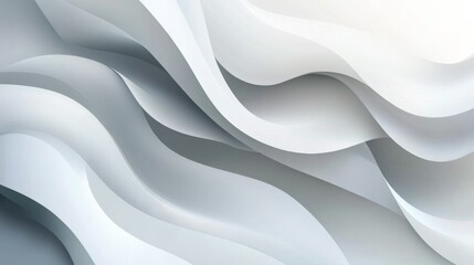 Poster - Abstract white and gray gradient color curve background