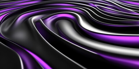Poster - Abstract 3D rendering illustration featuring a black and white perspective background with purple accents Suitable for product design showcase showroom platform ad banner and advertising with a met