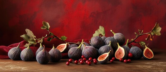 Poster - 3D rendering of a still life featuring figs