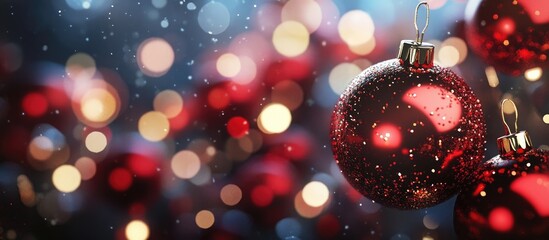 Poster - 3D Rendering of an Abstract Bokeh Christmas Background