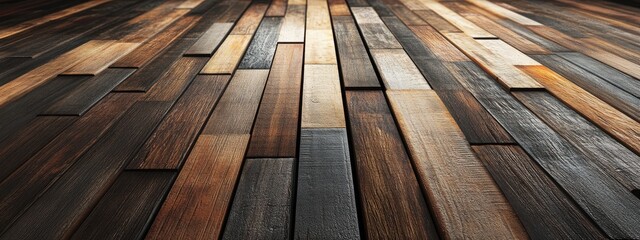 Poster - 3D rendering of a wooden surface background