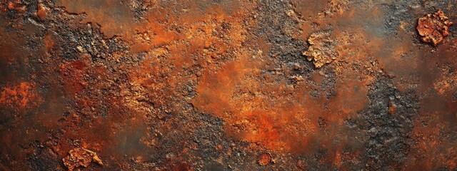 Poster - 3D rendering of a rusty metallic paint texture for design use