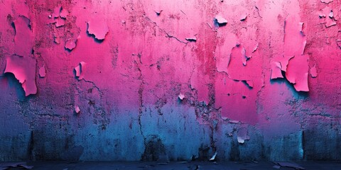 Poster - 3D rendering of peeling paint on an old wall