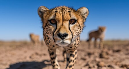 Wall Mural - Close-up of a cheetah in the wild