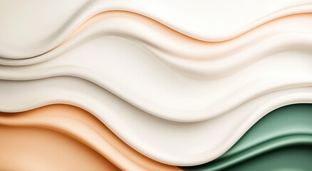 Canvas Print - Smooth abstract waves in neutral tones