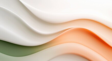 Canvas Print - Smooth abstract waves in warm colors