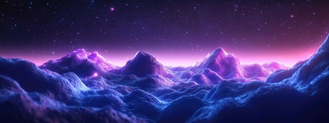 Aufkleber - 3D cartoon representation of a mysterious glowing universe featuring an astronomical scientific background with nebulae and stars in deep space