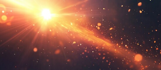 Poster - Abstract lens flare background concept for space or time travel in 3D cartoon rendering