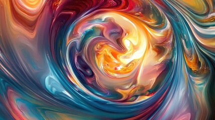 Wall Mural - Swirling colorful digital backdrop for artistic design and contemporary artwork initiatives