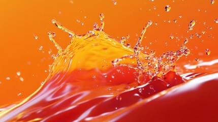 Poster - Fluid splash 3D illustration and rendering