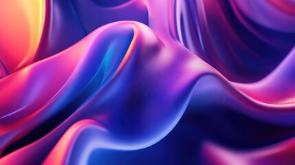 Poster - stunning abstract 3d backdrop featuring flowing silky forms