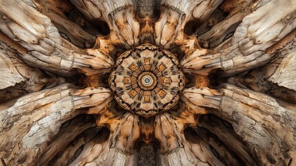 Poster - Driftwood Kaleidoscope Design