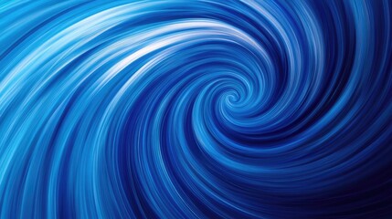Poster - Vibrant abstract background featuring a horizontal blue radial swirl design