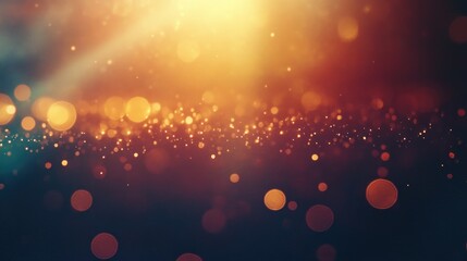 Poster - Lens flare effect on a dark background perfect for adding overlays or screen filters to images