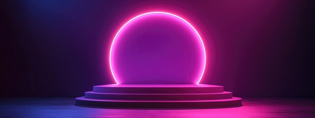 Poster - Luxury podium with a cosmetic background for branding and product display 3D rendering illustration