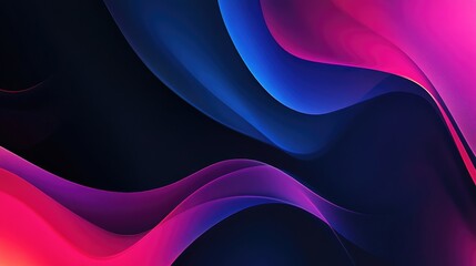 Poster - Vibrant abstract illustration featuring a colorful blur pattern Ideal for website and landing page designs with a dark blue theme Abstract gradient backdrop