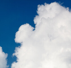 Clouds on the blue sky as a background