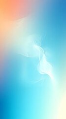 Sticker - Abstract background with a soft, white, flowing line on a blue and pink ombre gradient.