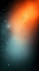 Canvas Print - Abstract background with blurred light orange and blue tones with particles.