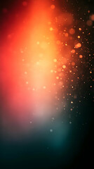 Poster - Abstract background with bright red orange and blue gradient with bokeh.