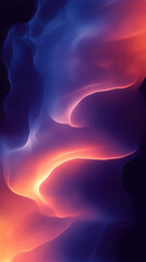 Abstract background with flowing waves of blue and orange light.