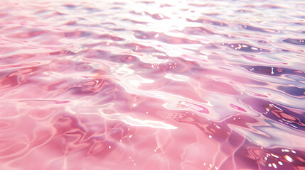 Wall Mural - Abstract transparent water shadow surface texture natural ripple on pink background