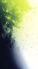 Poster - Abstract background with green and yellow spray paint on a textured surface.