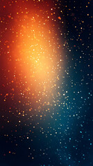 Poster - Abstract background with warm and cool light bokeh.