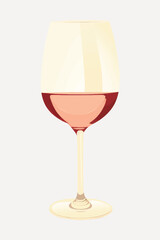 Sticker - Elegant wine glass illustration