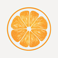 Canvas Print - Vibrant orange fruit illustration