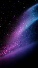 Poster - Abstract blue and purple glowing lights bokeh background.