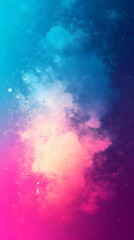 Wall Mural - Abstract blue, pink, and yellow paint splatter background.