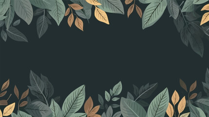 Vector foliage pattern frame