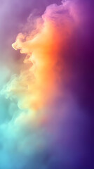 Sticker - Abstract colorful smoke background with a purple gradient.