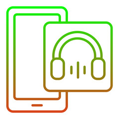 Canvas Print - Headphones Icon